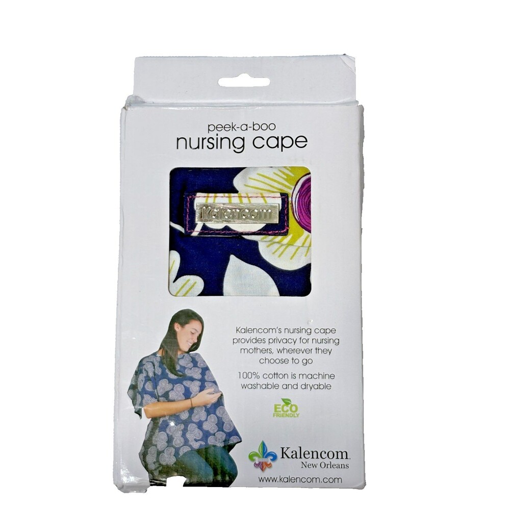 Kalencom Peek-A-Boo Nursing Cape Matching Storage Pouch Eco Friendly AZO Free